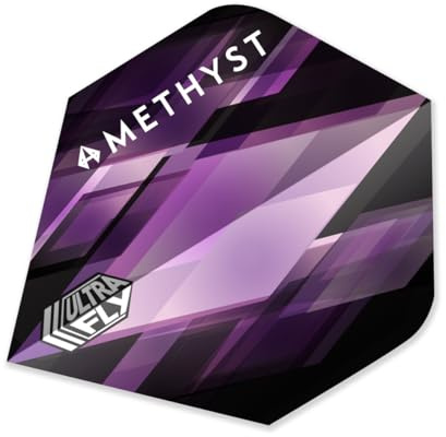 Unicorn Ultrafly Dart-Flights, Amethyst-Violett, Diamant-Design, Standard-Plus-Form, strapazierfähiges 100-Mikron-Polyester-PET | 3er-Set