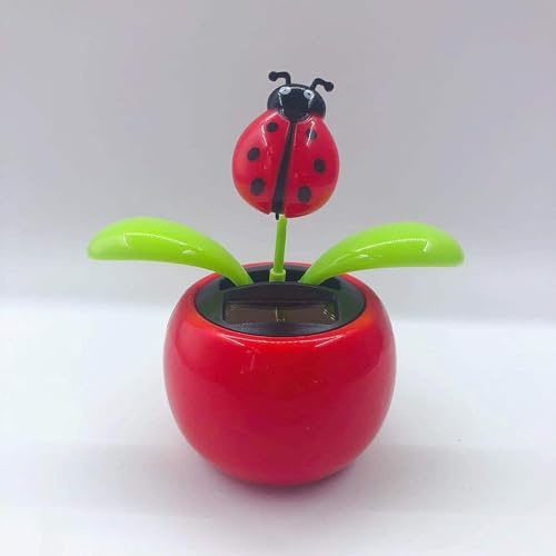 Red Solar Dancing Flower Car,Dashboard Decorations,Funny Solar Powered Dancing Flower Pot Car Ornaments Flower Swinging Toy, Dancing Solar,Early Development and Activity