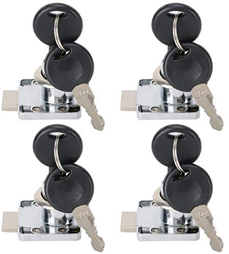 Cerradura para Cajón de Mesa de Oficina, Buzón de Red, Joyero, Juego de Accesorios para Llaves, Juego de 5 Cerraduras para Cajones con Llaves y Cajas