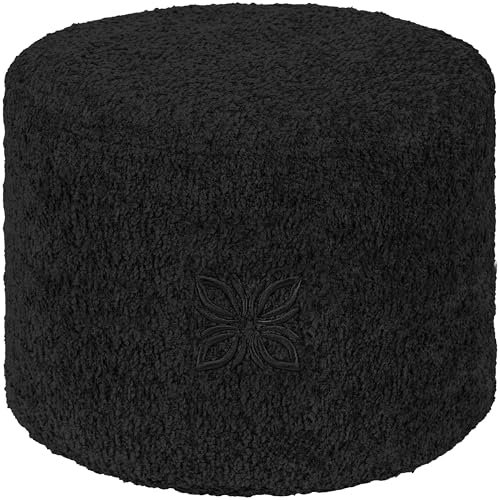OMNANA® CUSHY™ Meditation pillow round - seat cushion 10cm/15cm/20cm high - bouclé yoga cushion with spelt filling - floor pillow for meditation & relaxation - Made in Germany