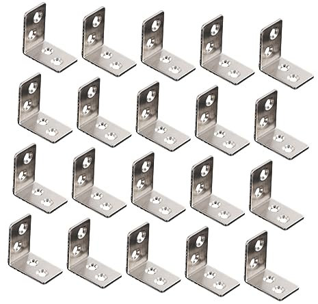 ULTECHNOVO 20pezzi Connettori Angolari Shaped Per Staffe Fisse Per Ristrutturazione e Facile Installazione e Versatilità Per e Finestre