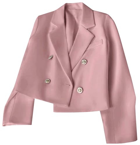 Damen Blazer Sportlich Elegant, Jackett Casual Sweatblazer Damen Frühling, Einfarbig Tailliert Open Front Blaser Jacke Dünne Sommerjacke Damen Classic Einfach Blazer Casual Outfit Damen Mantel Elegant