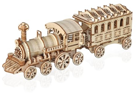 Comfoyar Puzzle 3D Tren de Vapor, Maquetas Madera para Construir Adultos, DIY Construcciones Madera para Montar, Decoracion Hogar y Cumpleaños Navidad DÍa del Padre Regalos para Hombre Mujeres