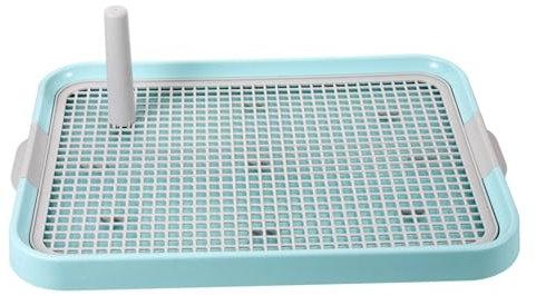 Sosoport Mesh Hundetoilette Mit Abnehmbarem Gitter Aus Strapazierfähigem Kunststoff Für Welpen Und Kleine Bis Mittelgroße Hunde Innenbereich Haustiertoilette Für Küche Büro Badezimmer