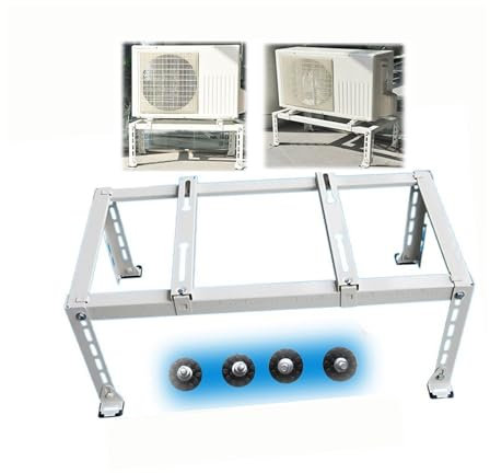 Soporte de Montaje para Aire Acondicionado Split de Exterior, Soporte de Suelo para minisplit, Soporte para Aire Acondicionado o Bomba de Calor, tamaño Ajustable (80 x 30 x 45 cm)