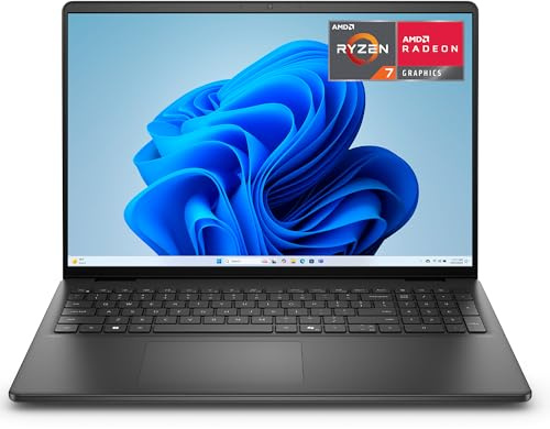 Dell 16 Laptop DC16255, AMD Ryzen 7 250, 16 2K, Windows 11 Home, 16GB DDR5