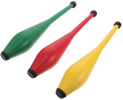 Milisten 3pezzi Bastone da Giocoleria per Ragazzo Ragazza Ragazza Accessori per Spettacoli di Allenamento Bastoncini Acrobatici di Mazze da Giocoliere da Circo Giocattoli da Club