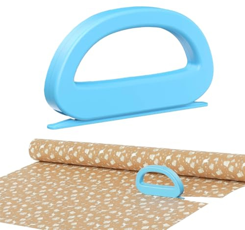 YUVKIN 1-Pack Coupe-Papier Cadeau avec Lames des Deux Côtés | Mini Coupeur pour Rouleaux de Papier | Cutter pour Emballage Cadeau Noël, Anniversaires & Fêtes