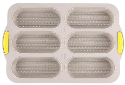 Molde de silicona for hornear pan hamburguesa plegable(Beige)