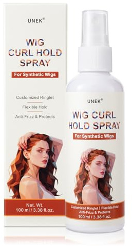 Lockhållningsspray för syntetiska peruker – Definierar lockar, minskar frizz, ger volym och böjning, lätt och icke-klibbigt – 100 ml