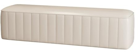 Sängbänk Hushålls multifunktionell soffa Bänk Creative Checkroom Sovrum Rum Sängbord Entré Sko Omklädningsbänk(Vit,150 * 40 * 43cm)