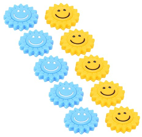 ERYUE Amortiguadores de Vibración para Raqueta de Tenis, Absorción Eficiente Impactos para Mayor Comodidad Jugadores Tenis, Silicona, Amarillo, 10 Uds.