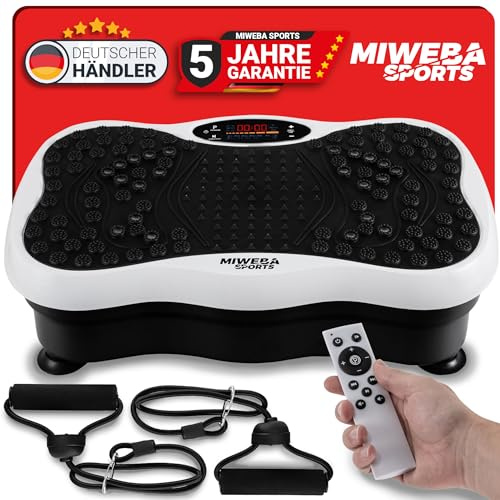 Miweba Sports Fitness Vibrationsplatte MV150 | Massagegerät (Weiß)