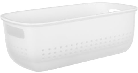 SUPVOX Cestello Scolapasta Doppio Strato Riutilizzabile Bianco Design Rimovibile e Salvaspazio, Colino per Lavare Frutta e Verdura da Montare a Parete, Contenitore Cucina Multifunzione