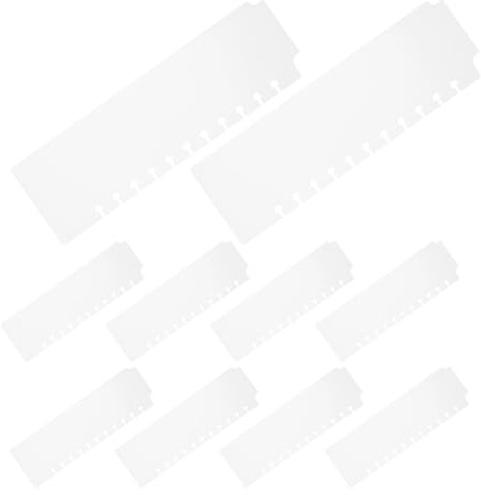 ULTECHNOVO 10 Intercalaires Mini en Plastique Transparent pour Classeur, Séparateurs à Onglets Inscriptibles, Feuilles de Séparation Résistantes et Imperméables, pour Organisation Scolaire