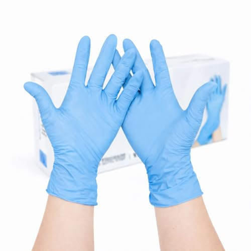 buxmed 100 Stück Nitrilhandschuhe S Einweg Blau, Einweghandschuhe, Handschuhe, Einmalhandschuhe Nitril, Untersuchungshandschuhe, Latexfreie Gloves, Küchen Zubehör, Tattoo & Friseur Zubehör