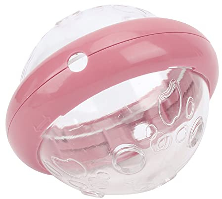 HEEPDD Bola de Golosina para Vaso de con Forma de Platillo Volador, Juguete Dispensador de Alimentos de Plástico para Perros y Gatos, Juego Interactivo de Entrenamiento en Interiores de 4,5 X 3,9
