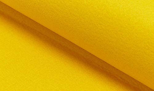 Fabrics-City gelb Filzstoff BastelFilz DekorationsFilz 100cm, 4mm, BastelArbeit, Kindergarten Filz, Nähen, BastelStoff, DIY, Dekofilm, TaschenFilz, BastelMaterial Stoff, 4219