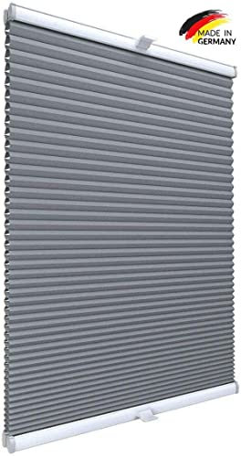 Gardinen21 Thermo Wabenplissee nach Maß in der Glasleiste mit Montage | Waben Plissee im Wunschmaß | Maßgefertigt für Türen & Fenster | Sonnenschutz, Sichtschutz, Schallschutz 100% Verdunkelung