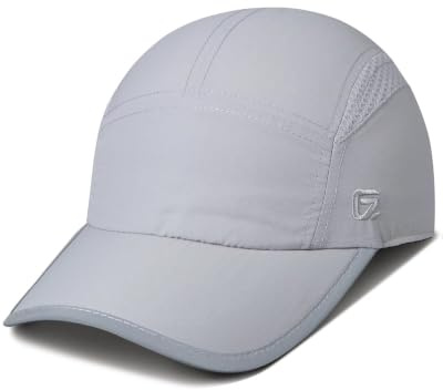 GADIEMKENSD Ostrukturerade mössor för kvinnor, reflekterande brätte, UPF 50+ utomhuskepsar för kvinnor, Kvinnor, ljusgrå, L/XL