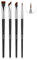 TEOYALL Lot de 4 pinceaux à eyeliner ultra fins inclinés et biseautés de précision pour eyeliner et sourcils plats (4 pinceaux eyeliner)