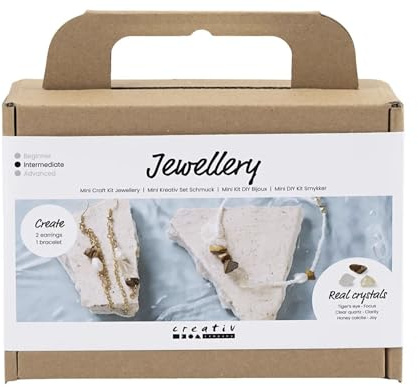 Creativ Mini-Bastelset Schmuck, Kristallkette und Ohrringe, 1 Packung