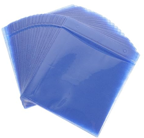 jojofuny 200 Stück Pp CD Hüllen Blaue Schutz und Aufbewahrungshüllen Leicht und Wiederverwendbar für Cd/DVD im Auto Inklusive DVD Ordner Zufällige Farbe