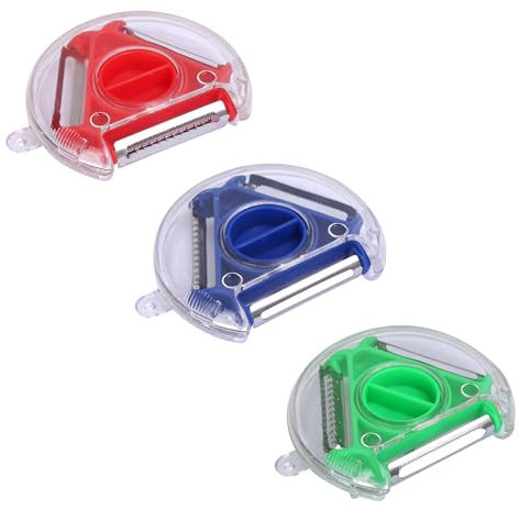 DEZP 3 PCS pelador patatas pelador verduras pelador de patatas multi pelador de patata pelador multifuncional pelador de verduras pelar la piel suave pelar la corteza Cortar en tiras finas