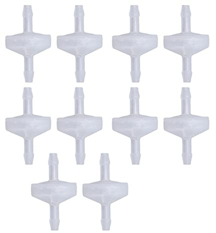 Rückschlagventilm 10 Stück Rückschlagventil, PP-Kunststoff, Ozonbeständige Membran, Einweg-Wasserstoppventil – Luftpumpe, Wasserstopp, Einzelwegsteuerung (3mm durchscheinend)