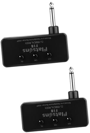 OFFSCH 2sets Guitar Amplifier Portable Headphone for Bass Ukulele Lightweight Design for Input for Musicians Music