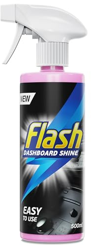 FLASH Car Care Dashboard Shine 500ml, Easy Use Dash Cleaner Spray To Protect Hard Surfaces