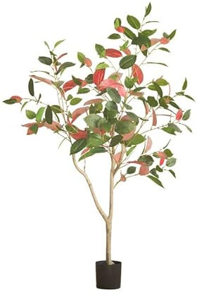 DMMFTERL Kunstpflanzen Künstliche Pflanze Künstlicher Baum Kampferbaum Simulation Grünpflanze Topf Home Office Dekoration Großer grüner Kunstbaum Boden Bonsai Künstliche Pflanzen Drinnen Dr
