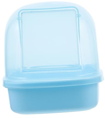 Toddmomy Caja de Baño para Hámster y Chinchilla Arena, Contenedor de Abs Compacto y Azul, Uso en Jaula para Mascotas Pequeñas, Baño y Sauna Animal