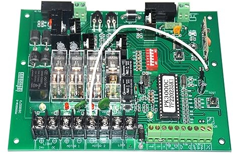 Motor Puerta Corredera 300 kg por Placa de Control de la Tarjeta de la Placa de Circuito del reemplazo del Motor de la Puerta oscilante de la Hoja 24VDC(2 remotes)