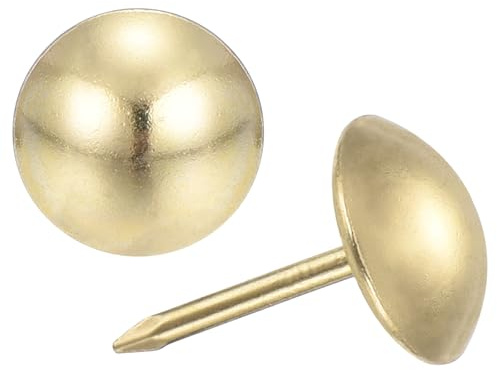 QUARKZMAN Polsternägel Möbel 25 Stück 11x17mm Reißzwecken Sortiment Carbonstahl Für Zuhause Sofa DIY Dekorative Nagelköpfe Nägel Gold