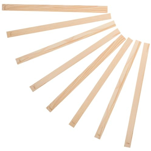 SUPVOX Set da 8 Guide in Legno di Pino per Ceramica Bastoncini per Argilla Spessori 3-10Mm Strumenti Didattici per Taglio e Laminazione Utensili Portatili per Artigianato Ceramico