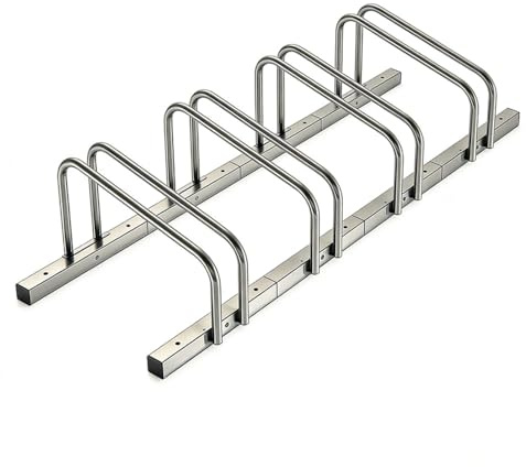 Greenfields Modular Bike Parking Rack – Durable Metal Bicycle Storage System for Garage, Shed or Outdoor Use, Secure Floor or Wall Mounted Stand for Multiple Bikes (4 Bicycles)