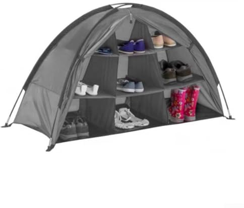 Organizador de almacenamiento para camping, armario de 9 estantes (plegable) con tela Oxford para tienda de campaña y RV ahorro de espacio