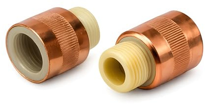 Manguito Antielectrolisis para Termo Electrico 1/2 Pulgada PACK 2 UNIDADES con Nucleo de Nylon Presion 10 Bar Resistente Hasta 80 Grados Proteccion Anticorrosion FLUVIA