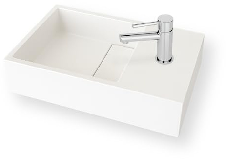 Lave-mains salle de bain suspendu 35 cm en Solide surface - Manita D