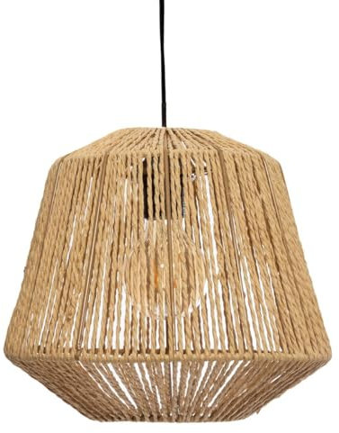 Atmosphera - Suspension Jily en Corde de Papier - D 29 cm - Luminaire Style Bohème et Naturel - Pour Chambre, Salon