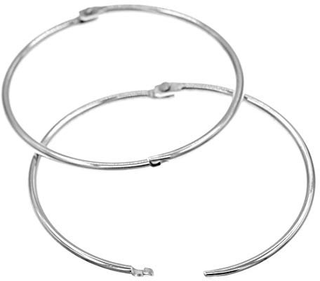 20 Stück Duschvorhangringe zum Öffnen 76mm, Coideal Metall Vorhangringe Extra Groß Gardinenringe Duschringe Gross für Badezimmer Fenster Duschvorhänge (Silber)