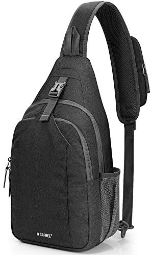 G4Free Sling Bag RFID Blocking Sling Backpack Crossbody Chest Bag Daypack for Hiking Travel(Black)