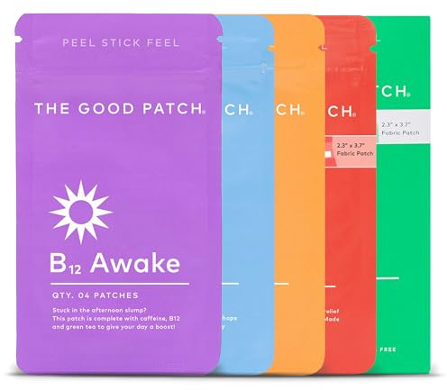 The Good Patch Complete Plant-Powered Patches – B12 for Energy, Dream for Sleep, Rescue for Recovery, Cycle for Balance, Relief for Comfort (20 Patches)