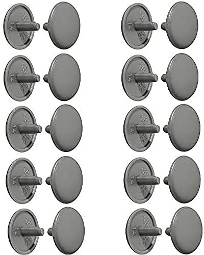 cyclingcolors 20x coprivite pz2 cappuccio plastica viti copertura coperchi tappi pozidriv 2.5mm (Grigio (RAL 7037))