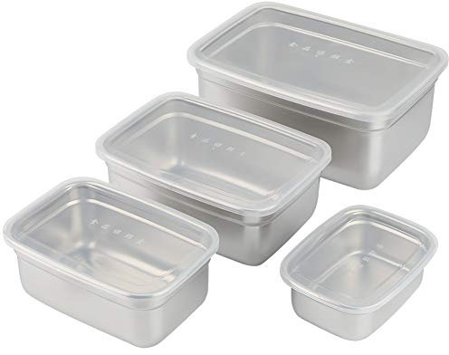 4 Pz Contenitori Per Alimenti, Contenitori Per Alimenti In Acciaio Inossidabile Con Bpa Senza Perdite Scatola di Immagazzinaggio Degli Alimenti Rettangolare Per La Casa Mensa Ristorante