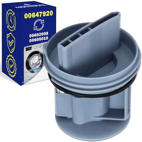 Pelusas Filtro Lavadora para Bomba Desague 78 x Ø 64 mm con Código Original 00605010 00647920 00602008 para Bosch para Neff para Siemens para Constructa para Balay - Garantía de 10 Años - MONTERAL
