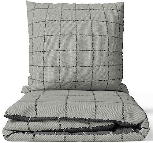 Leonado Vicenti Bettwäsche 100% Baumwolle Kariert Bettwäsche Wendebettwäsche Renforce Deckenbezug Kissenbezug Set modern 135x200 / 155x200 / 155x220 / 200x200 / 200x220 / 240x220