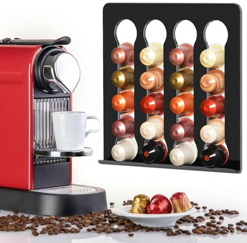 Mudvime Soporte magnético para cápsulas de café Nespresso OriginalLine – Acepta 40 cápsulas, perfecto para cocina pequeña, apartamento, oficina