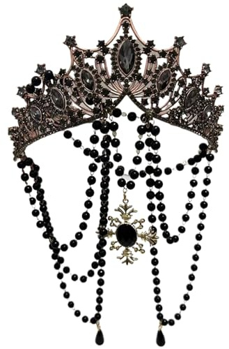 Meiliyizu - Gotische Krone, Gotische Jungfrau-Maria-Krone, Mittelalterlicher Kopfschmuck, Prinzessin Königin, Stirnband, Geeignet für Fotografie, Bühne, Accessoires